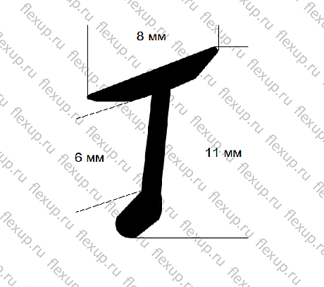 Уплотнитель молдинга крыла тип N